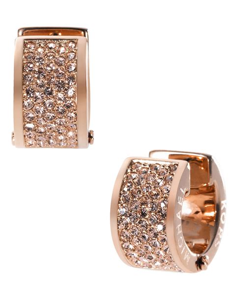 michael kors gold huggie earrings|michael hill rose gold earrings.